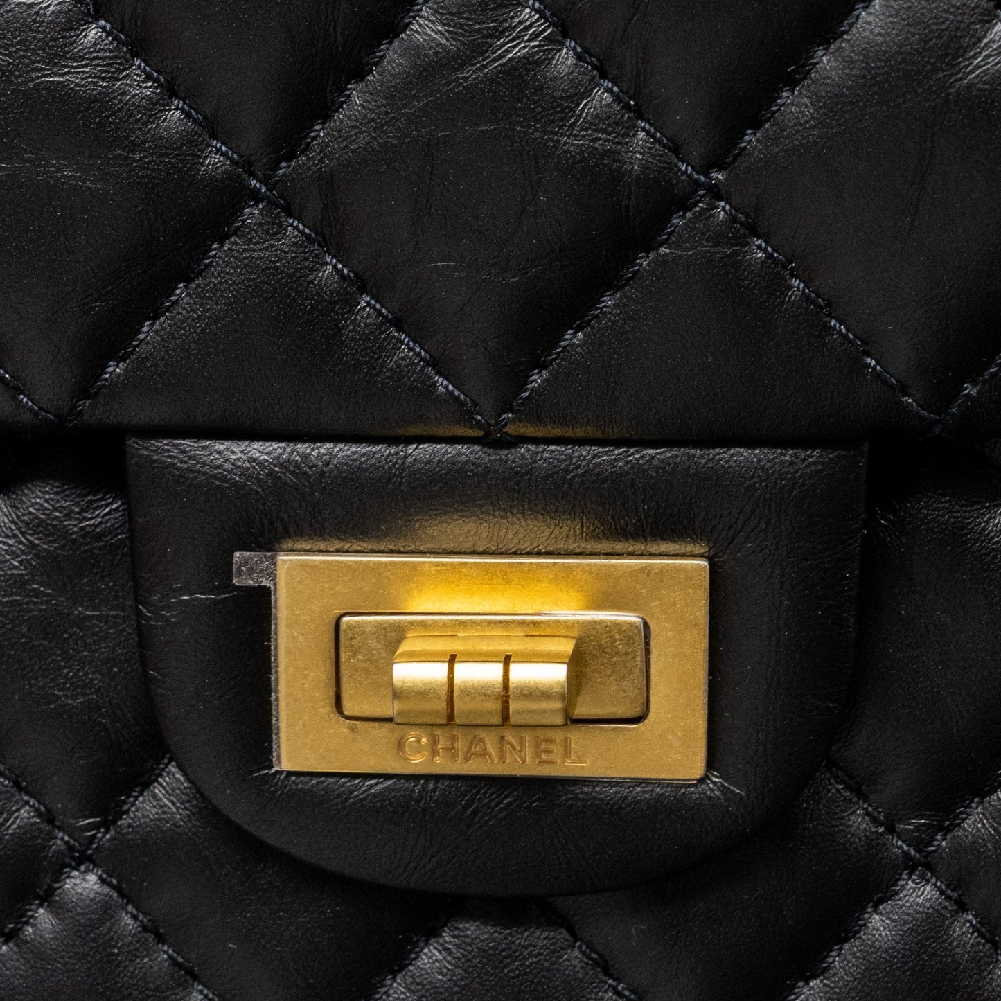 Chanel Mini 2.55 Reissue Flap Bag Aged Calfskin Black  (Microchip)