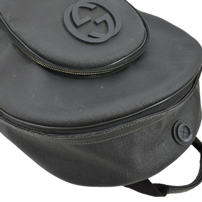 GUCCI Interlocking G Coated Canvas Backpack Black 223705