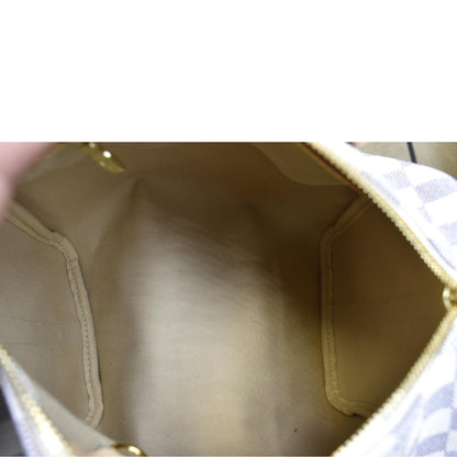 LOUIS VUITTON Speedy 25 Bandouliere Damier Azur Shoulder Bag White
