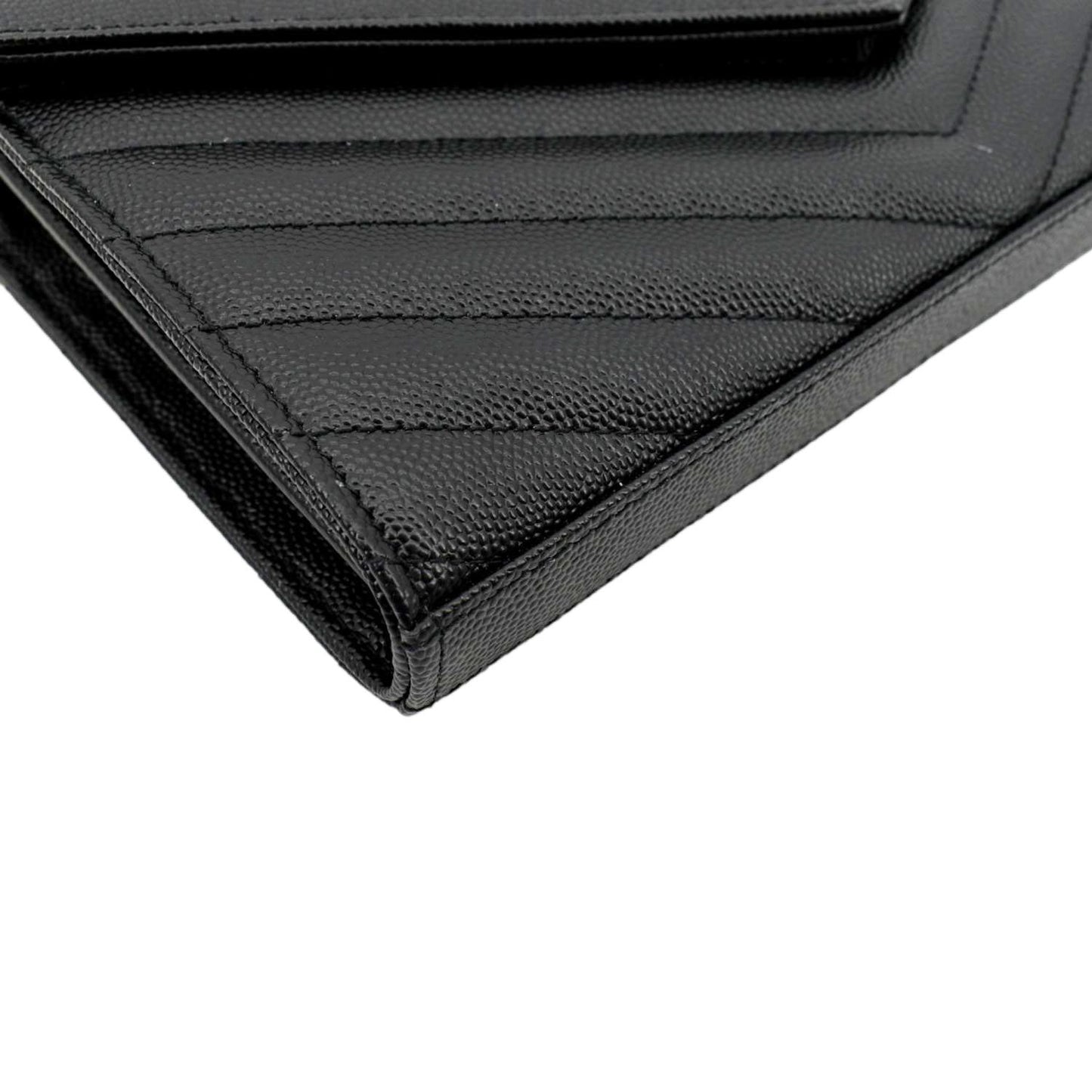 YVES SAINT LAURENT Cassandre Matelasse Chain Wallet Crossbody Bag Black