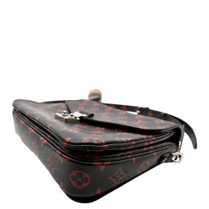 LOUIS VUITTON Metis Pochette Infrarouge Monogram Canvas Crossbody Bag Black