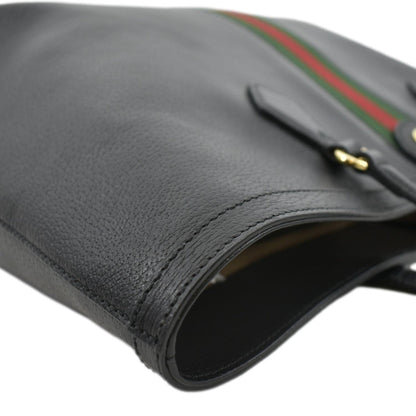 GUCCI Ophidia GG Jumbo Leather Tote Bag Black 631685