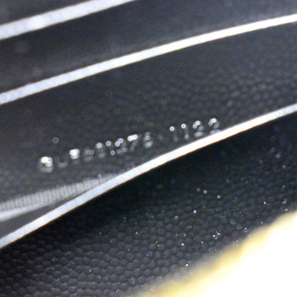 YVES SAINT LAURENT Envelope Flap Matelasse Leather Wallet Black