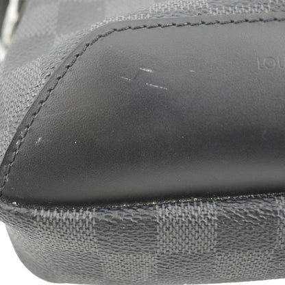 LOUIS VUITTON Avenue Sling Damier Graphite Backpack Bag Black