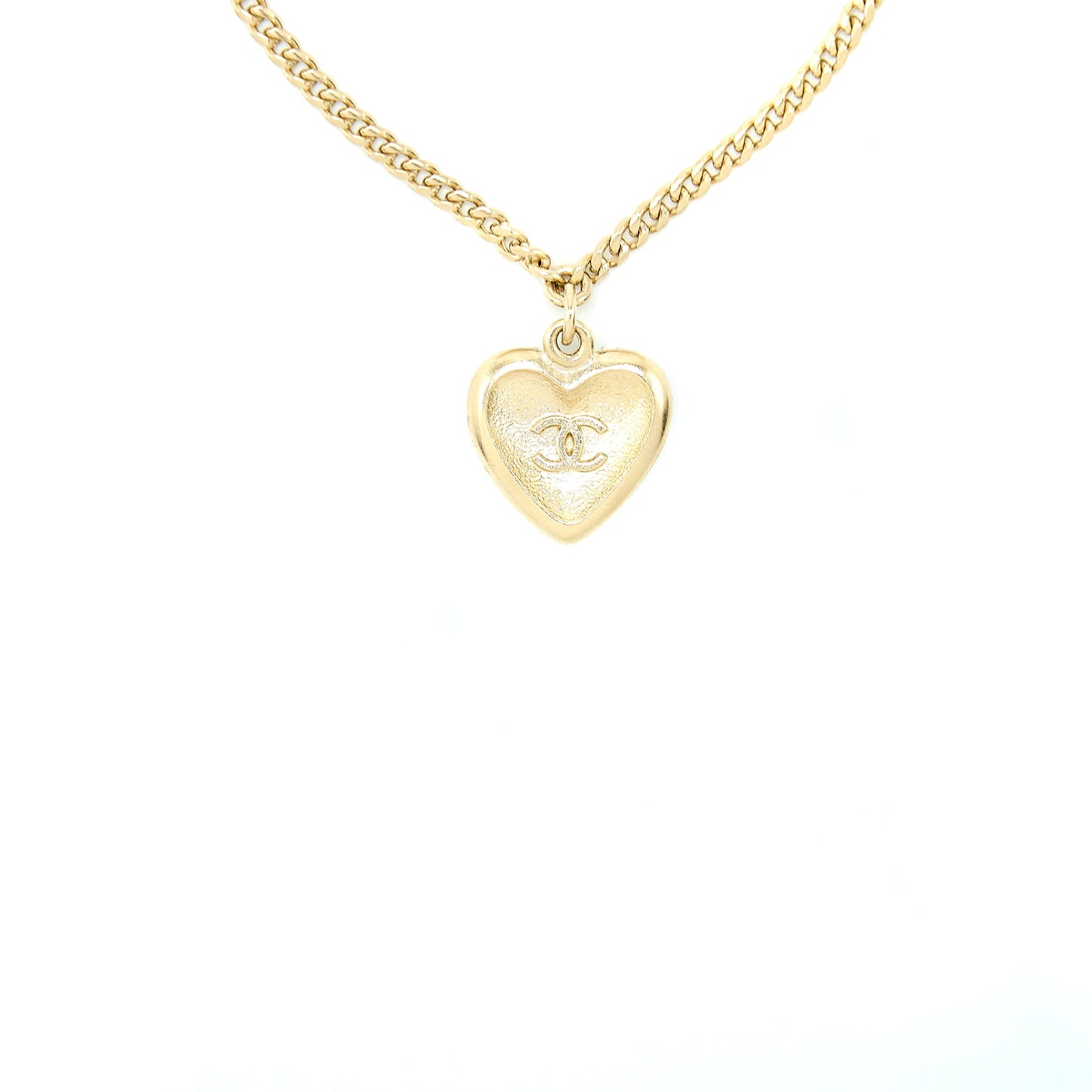 Chanel Heart Pearl Bracelet With CC logo Crystal Light Gold Tone