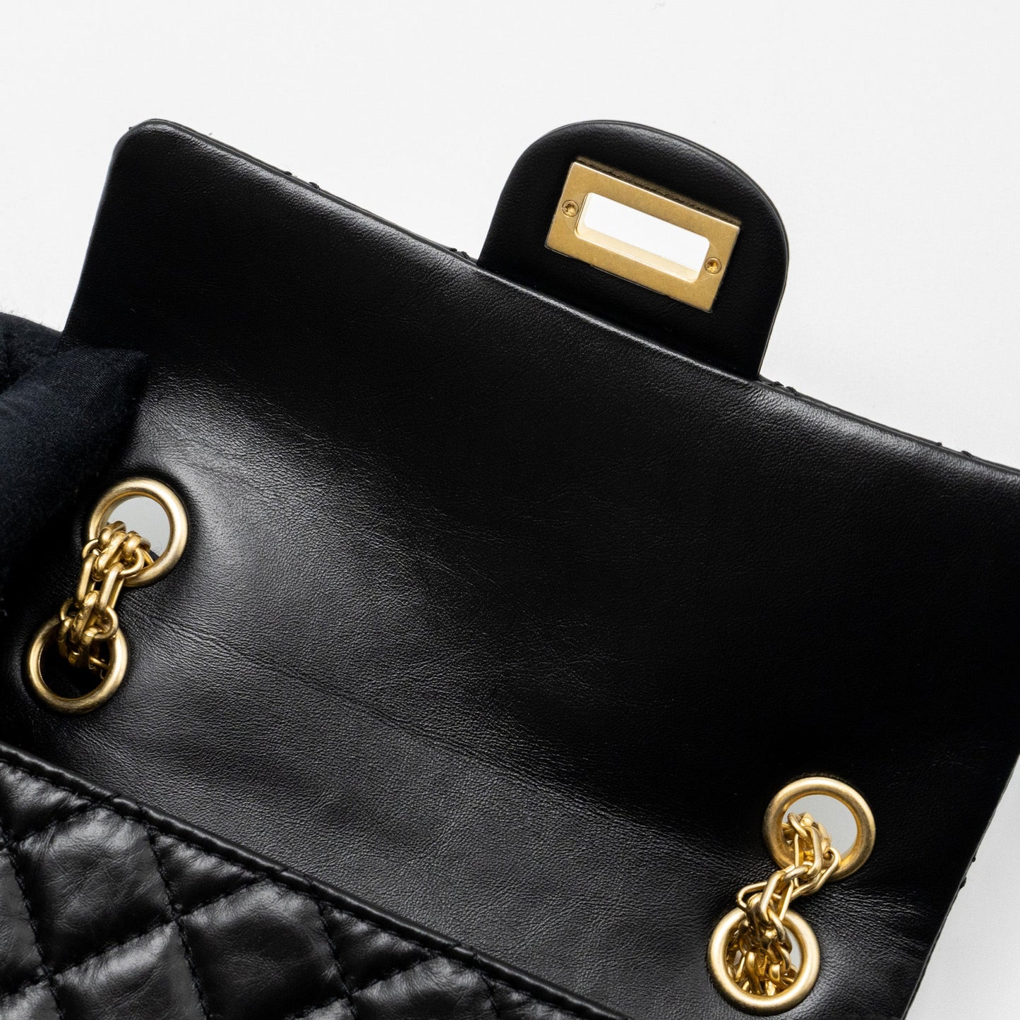 Chanel Mini 2.55 Reissue Flap Bag Aged Calfskin Black  (Microchip)