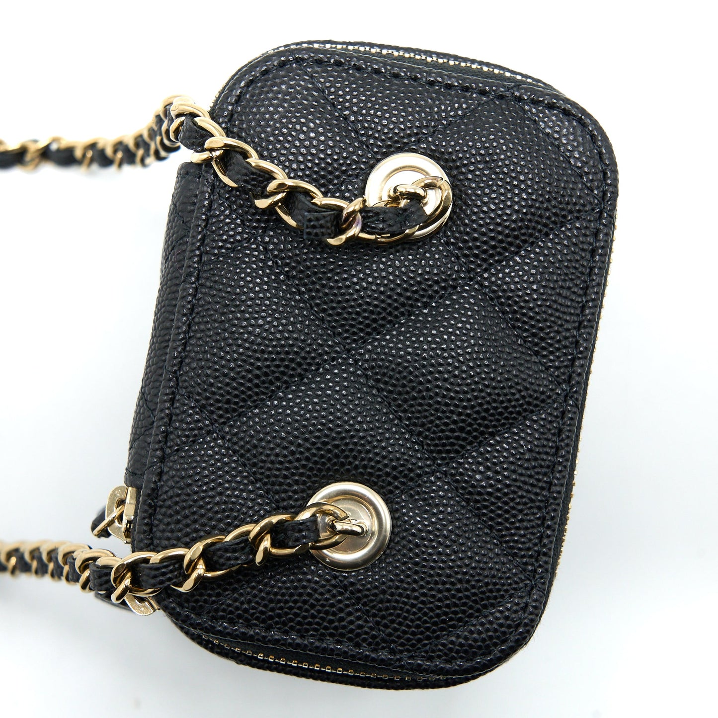 Chanel Mini Square Vanity Case Caviar Black L (Microchip)
