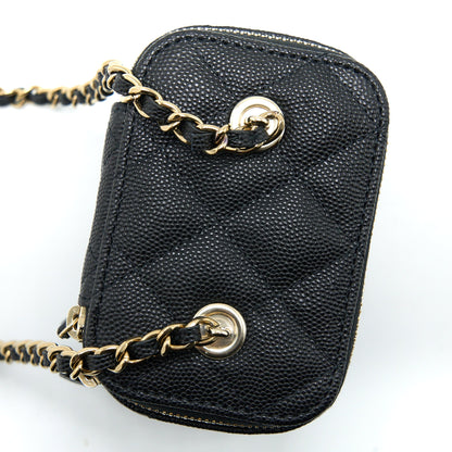 Chanel Mini Square Vanity Case Caviar Black L (Microchip)