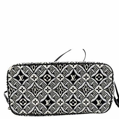 LOUIS VUITTON Since 1854 Neverfull MM Jacquard Shoulder Bag Grey