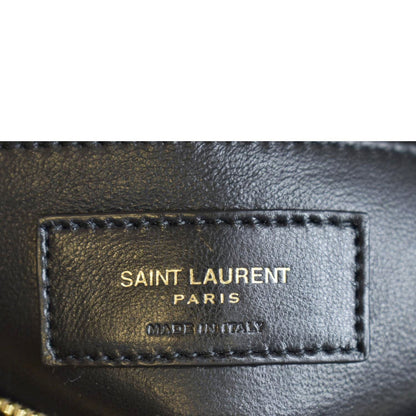 YVES SAINT LAURENT Small Loulou Quilted Leather Crossbody Bag Dark Beige