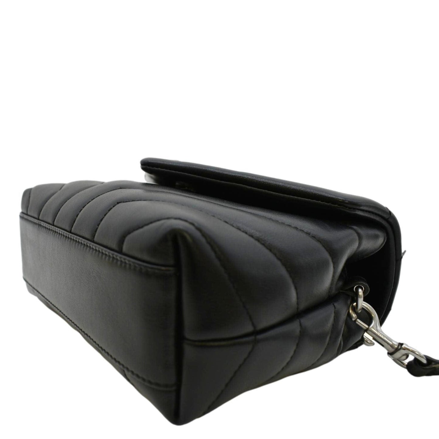 YVES SAINT LAURENT Loulou Toy Matelasse Leather Shoulder Bag Black