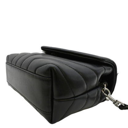 YVES SAINT LAURENT Loulou Toy Matelasse Leather Shoulder Bag Black