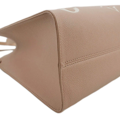 LOUIS VUITTON Onthego MM Giant Monogram Empreinte Leather Tote Shoulder Bag Rose Trianon