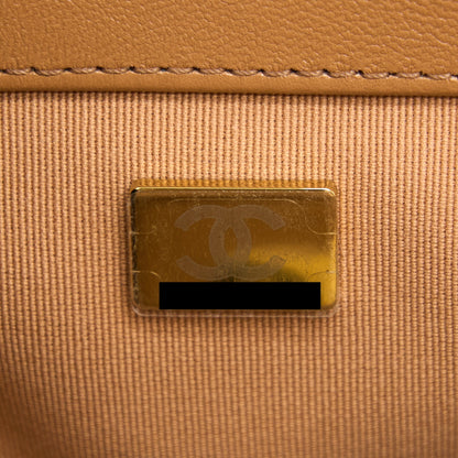Chanel 22A Small 19 Bag Lambskin Caramel  (Microchip)