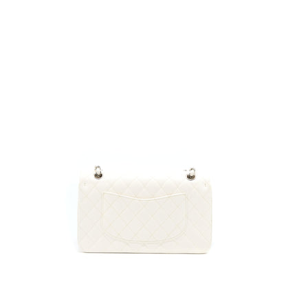 Chanel Medium Classic Double Flap Bag Caviar White  (Microchip)