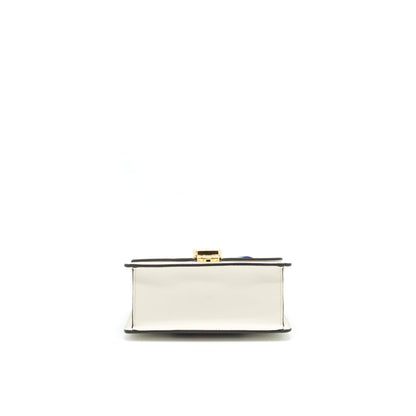 GUCCI SYLVIE MINI LEATHER CHAIN BAG IN WHITE