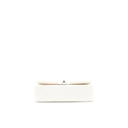 Chanel Medium Classic Double Flap Bag Caviar White  (Microchip)
