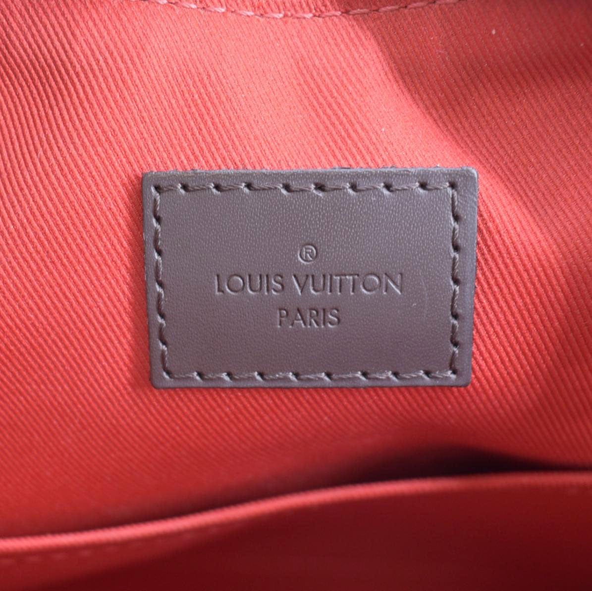 LOUIS VUITTON South Bank Besace Damier Ebene Crossbody Bag Brown