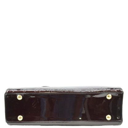 LOUIS VUITTON Melrose Avenue Monogram Vernis Leather Satchel Bag Amarante