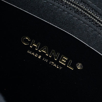 Chanel moon hobo shoulder / crossbody bag goatskin black brushed  (microchip)