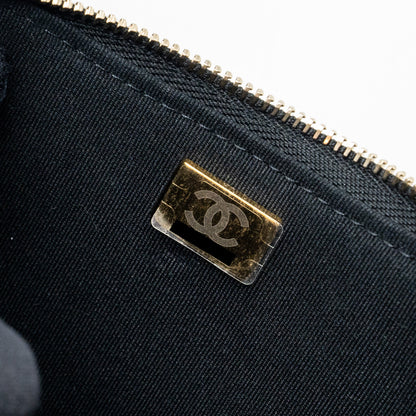 Chanel moon hobo shoulder / crossbody bag goatskin black brushed  (microchip)