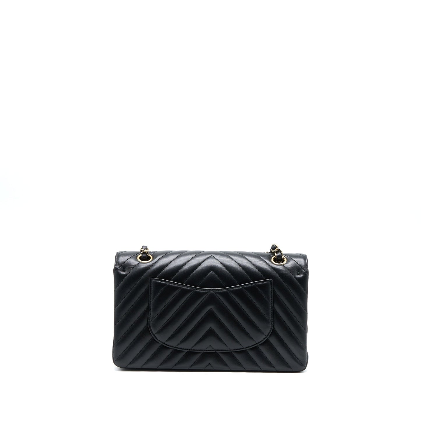 Chanel Medium Chevron Classic Double Flap Lambskin Black L