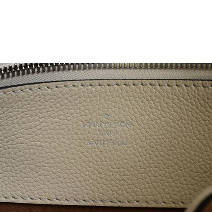 LOUIS VUITTON Bella Mahina Calf Leather Tote Shoulder Bag Cream