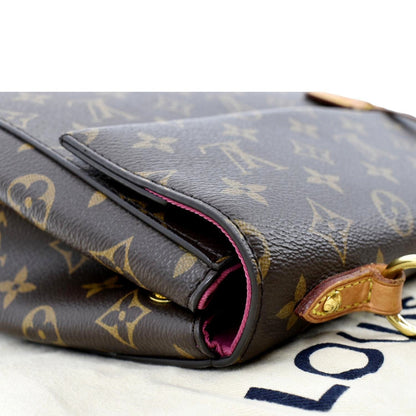 LOUIS VUITTON Cluny MM Monogram Canvas Shoulder Bag Brown