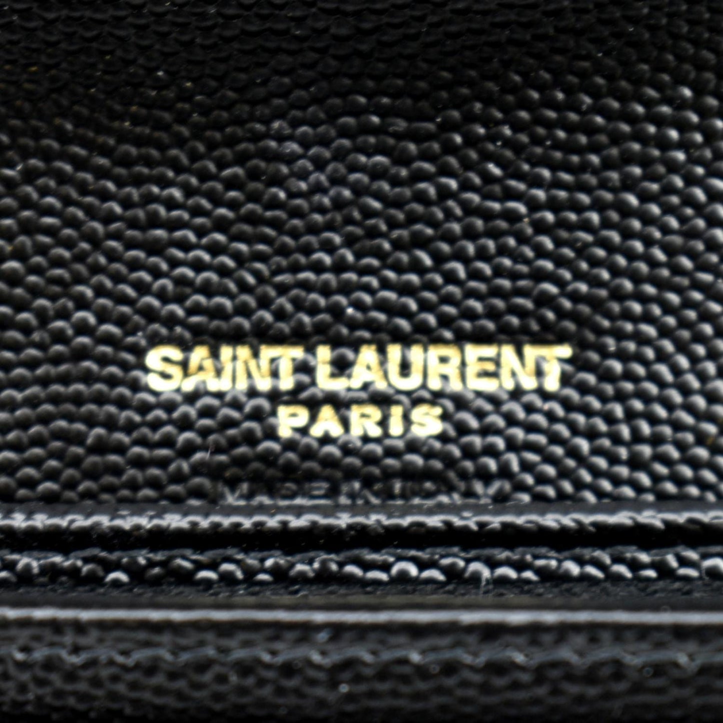 YVES SAINT LAURENT Gaby Small Envelope Quilted Leather Wallet Black