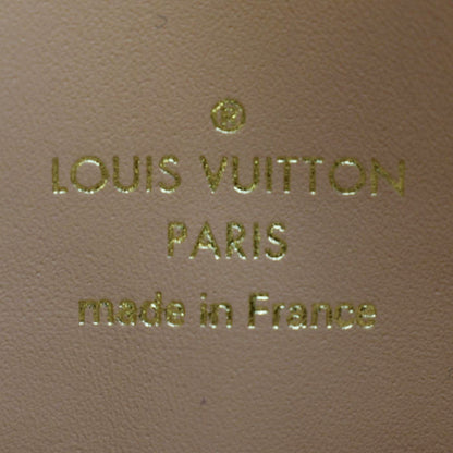 LOUIS VUITTON Double Zip Pochette Damier Ebene Crossbody Bag Rose Ballerine