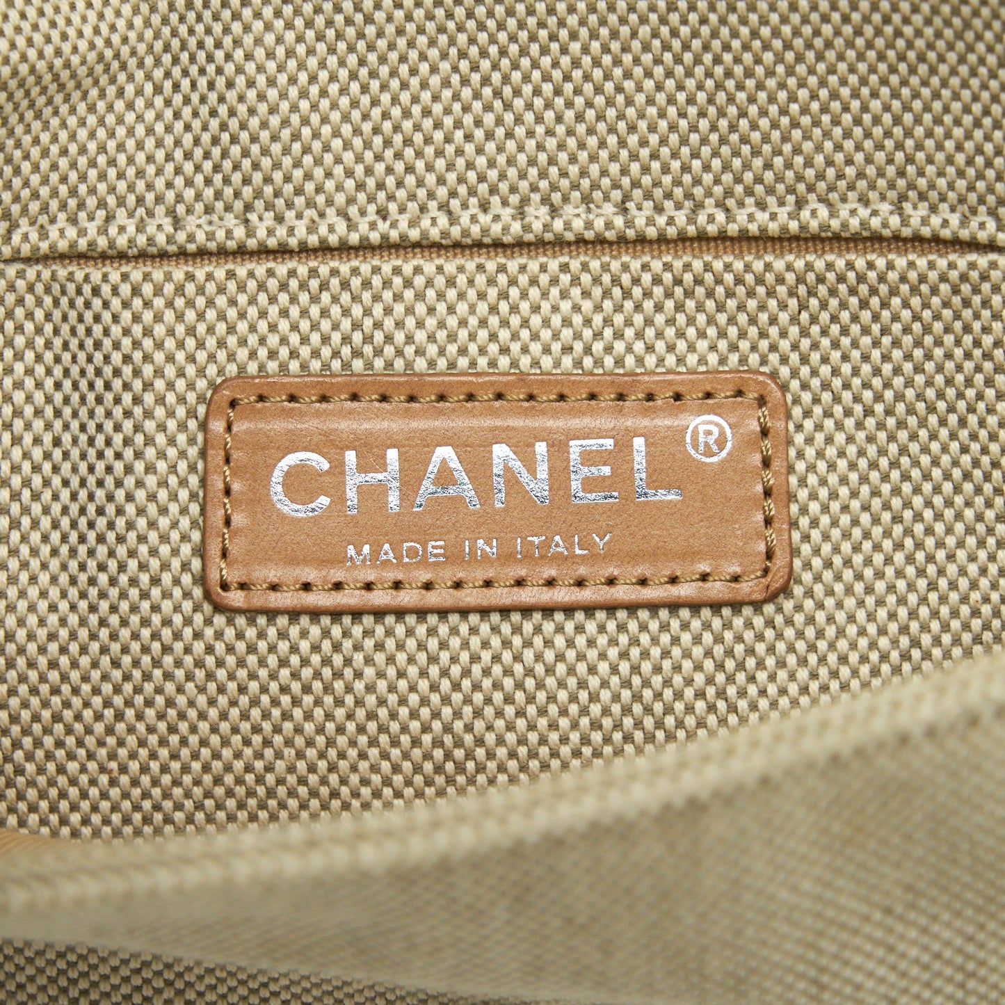Chanel Beige Quilted Canvas No.5 Camellia Flap creamy Shoulder Bag