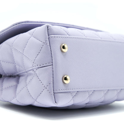 Chanel 21K Coco Handle Caviar lilac/ light Purple L