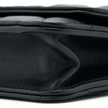 Chanel Pearl Crush Wallet on Chain Lambskin Black Brushed  (Microchip)