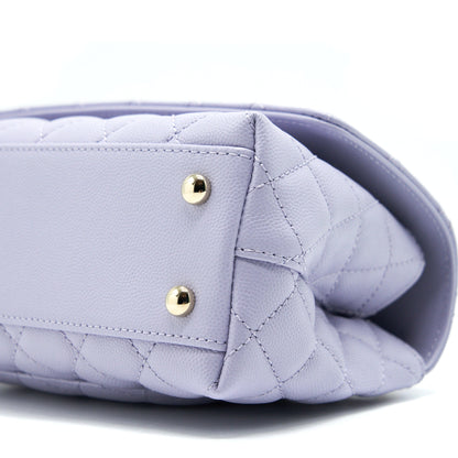 Chanel 21K Coco Handle Caviar lilac/ light Purple L