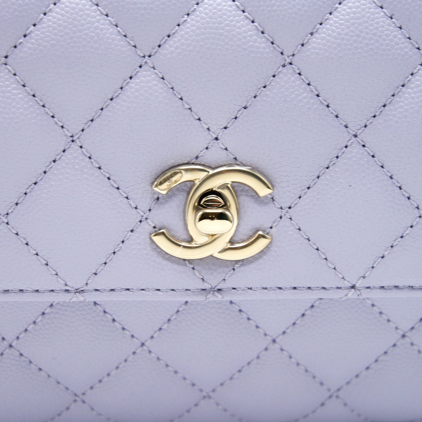 Chanel 21K lilac / Light Purple Coco Handle Small (old mini 24mm) L