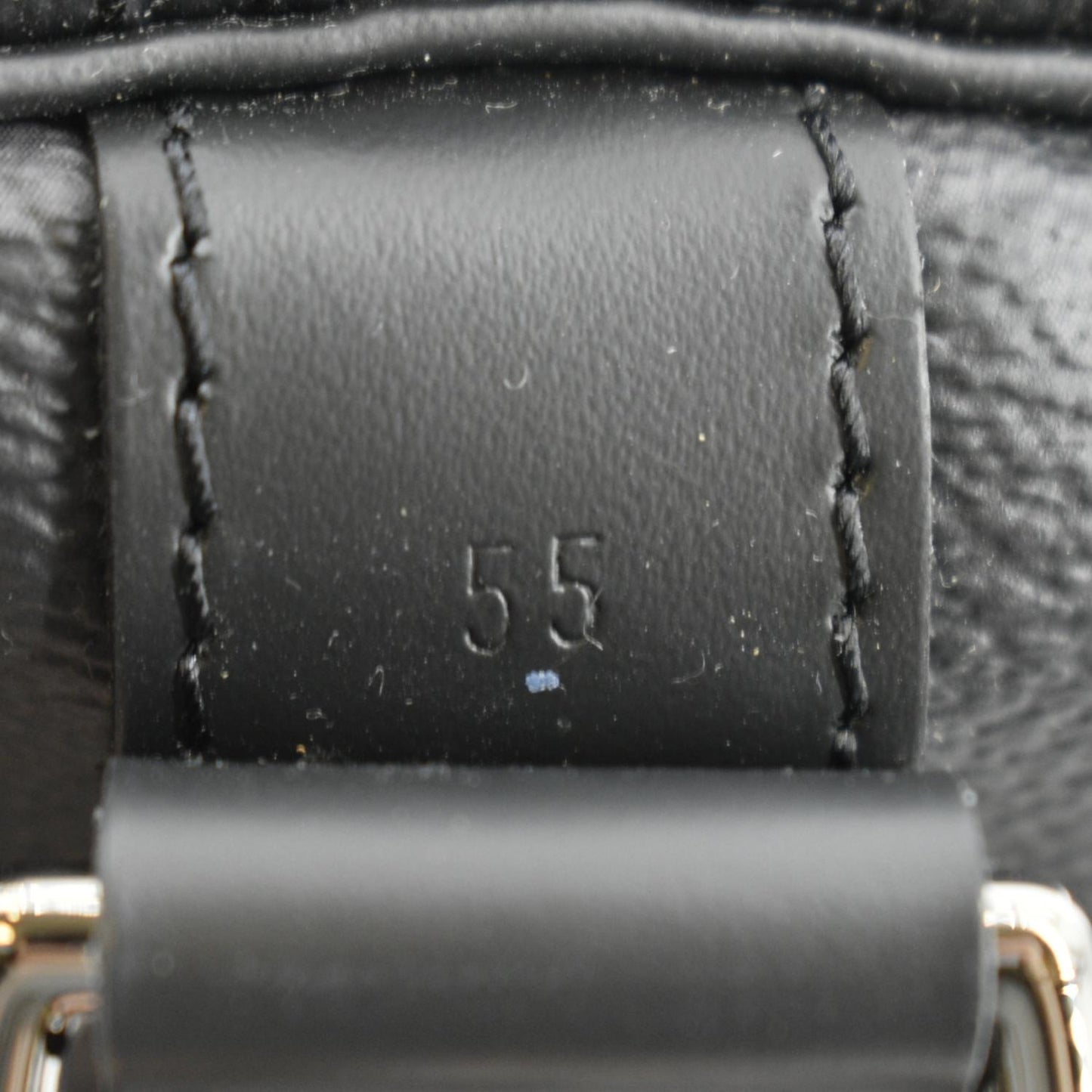 LOUIS VUITTON Keepall 55 Bandouliere Monogram Eclipse Travel Bag Black