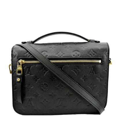 LOUIS VUITTON Metis Pochette Empreinte Leather Crossbody Bag Black