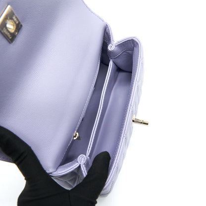 Chanel 21K Coco Handle Caviar lilac/ light Purple L