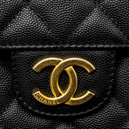 Chanel 23C Hobo Bag Grained Calfskin Black  (Microchip)