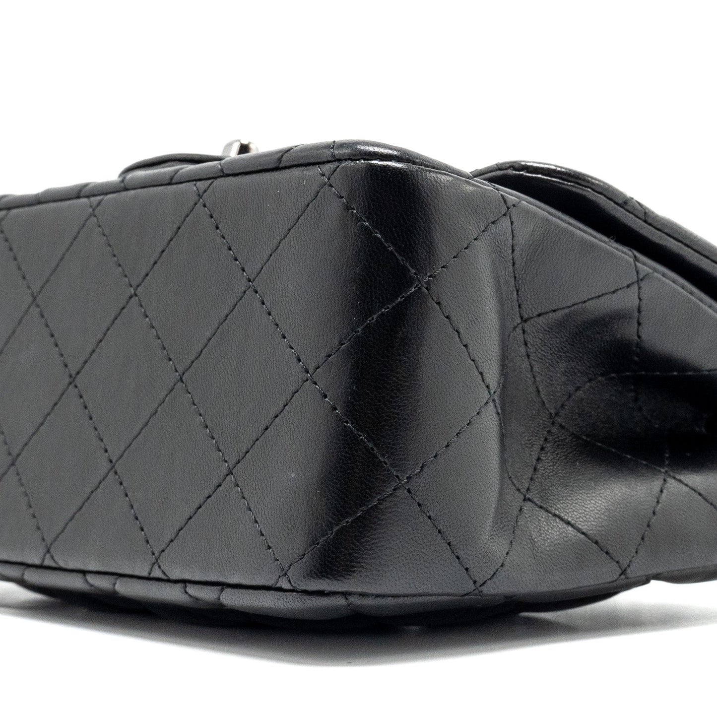 Chanel mini square Flap bag lambskin black