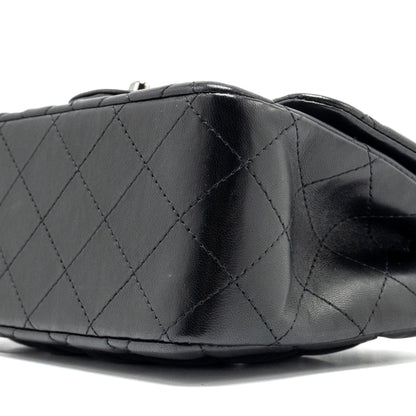 Chanel mini square Flap bag lambskin black