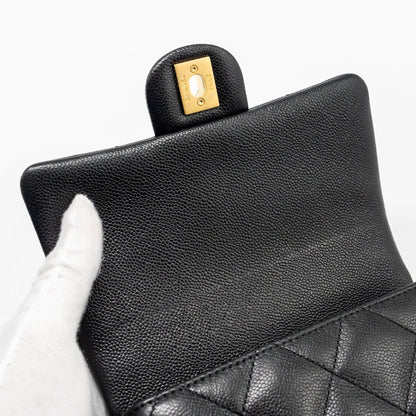 Chanel 23p Coco Love Flap Bag Caviar Black  (microchip)
