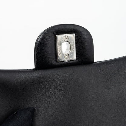 Chanel mini square flap bag lambskin Black  (microchip)