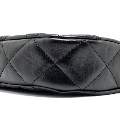 Chanel 23k Hobo Shoulder Bag Calfskin Black  (microchip)