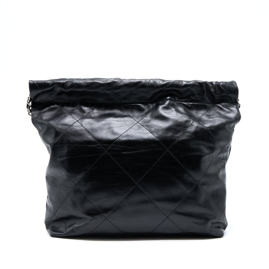 Chanel Small 22 Bag Calfskin Black (Microchip)