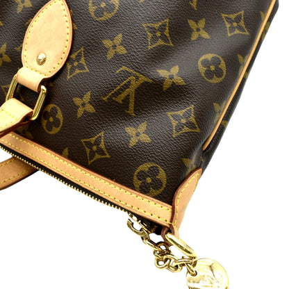 LOUIS VUITTON Palermo PM Monogram Canvas Shoulder Bag Brown