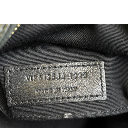 YVES SAINT LAURENT Lou Chevron Leather Camera Crossbody Bag Green