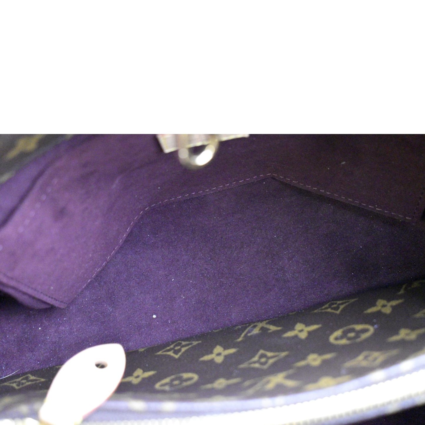 LOUIS VUITTON Montaigne MM Monogram Canvas Shoulder Bag Brown