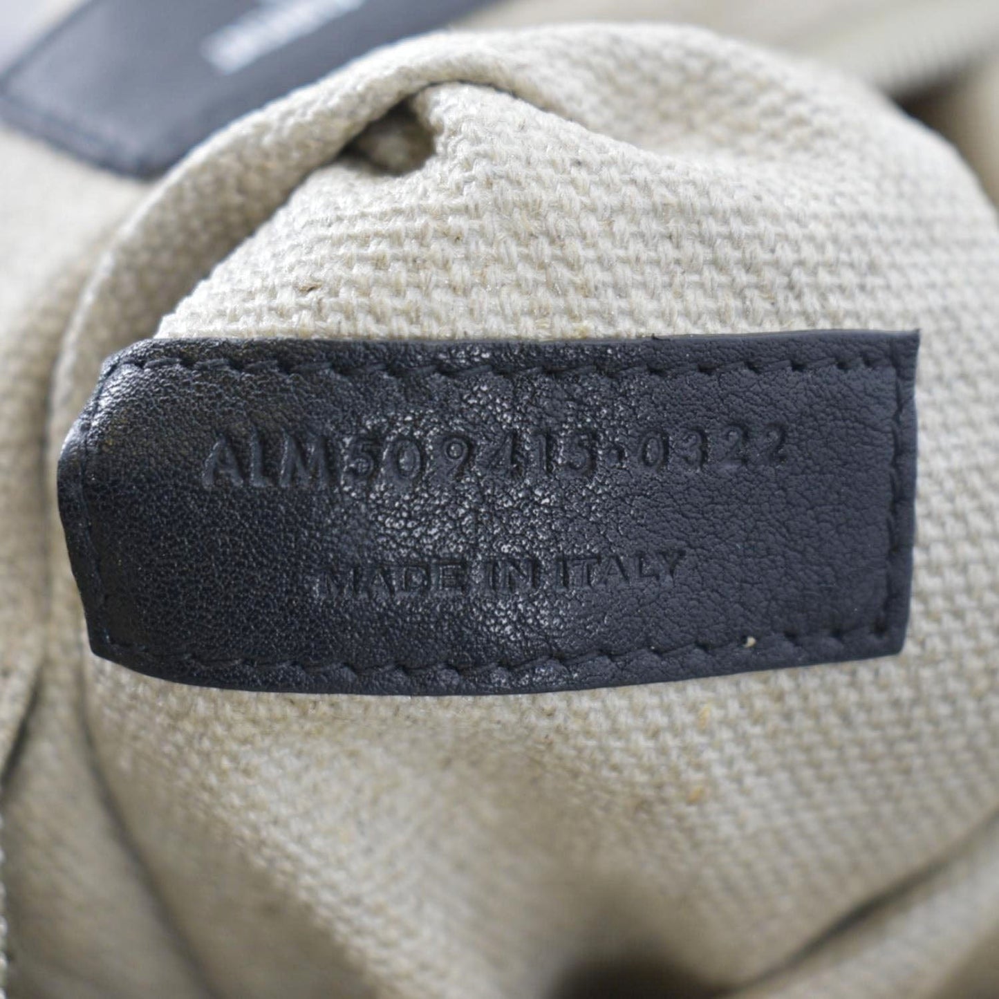 YVES SAINT LAURENT Rive Gauche Small Linen Leather Tote Griege