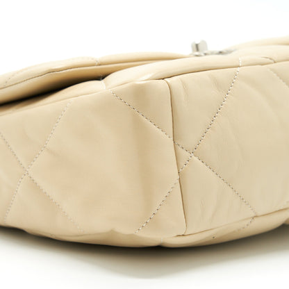Chanel Medium 19 Bag Quilted Goatskin leather Light Beige Gold/Silver Hardware